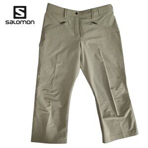 SALOMON Wayfarer Capri Hiking Pants beige size 8